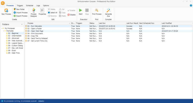 WinAutomation Console